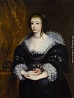 Portrait of Queen Henrietta Maria by Sir Antony van Dyck
